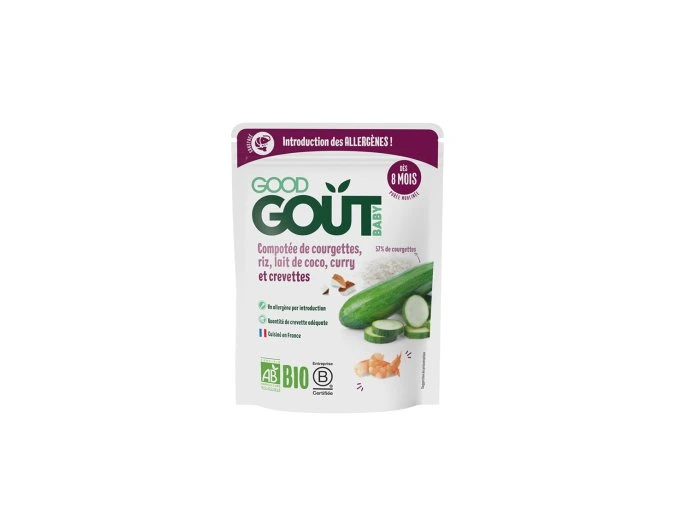 GOOD GOUT Krevety s rýží cuketou a kokosovým mlékem 8m+ BIO 190 g