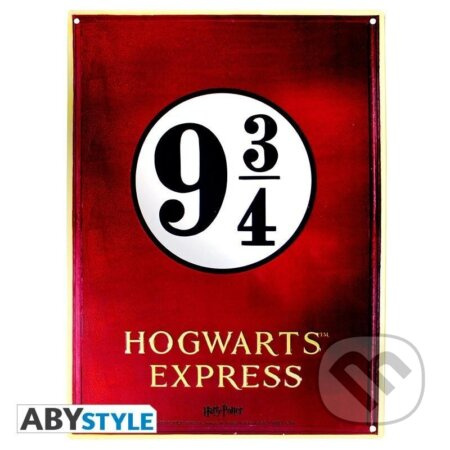 Harry Potter Plechová ceduľa: Nástupište 9 3/4 38 x 28 cm