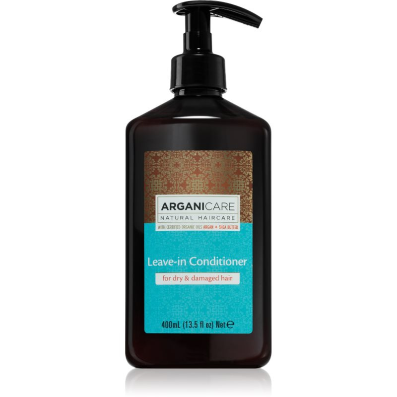 Arganicare Argan Oil & Shea Butter Leave-In Conditioner bezoplachový kondicionér pro suché a poškozené vlasy 400 ml