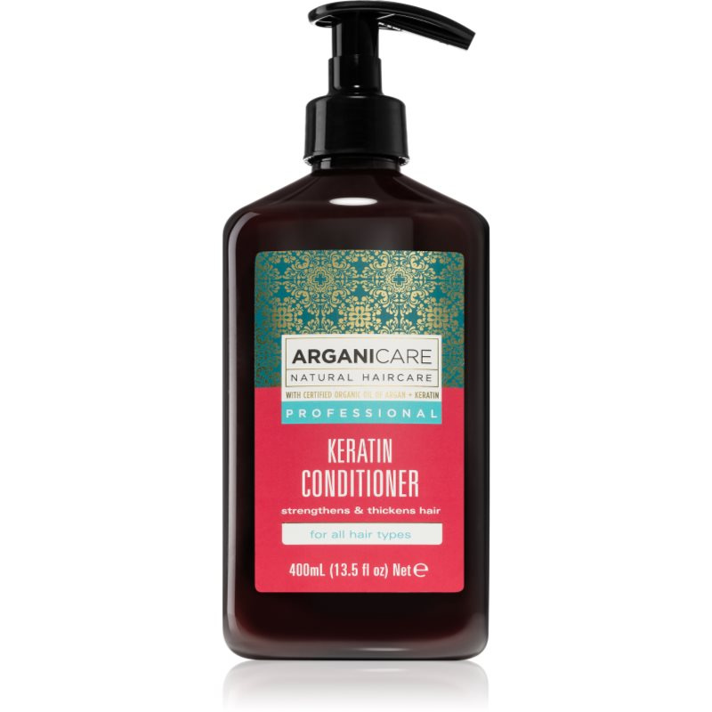 Arganicare Keratin Conditioner kondicionér pro chemicky ošetřené, odbarvené nebo poškozené vlasy 400 ml
