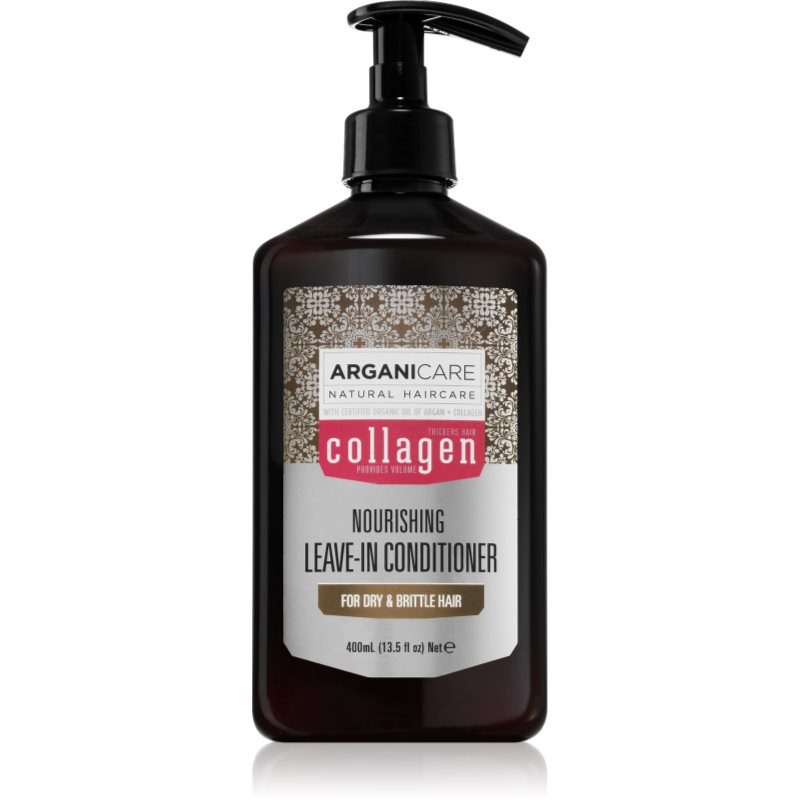 Arganicare Collagen Nourishing Leave-In Conditioner bezoplachový kondicionér pro křehké vlasy 400 ml