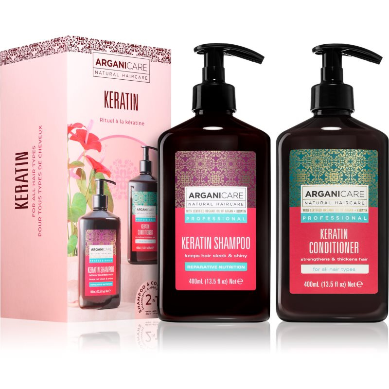 Arganicare Keratin Set sada na vlasy s keratinem 1 ks