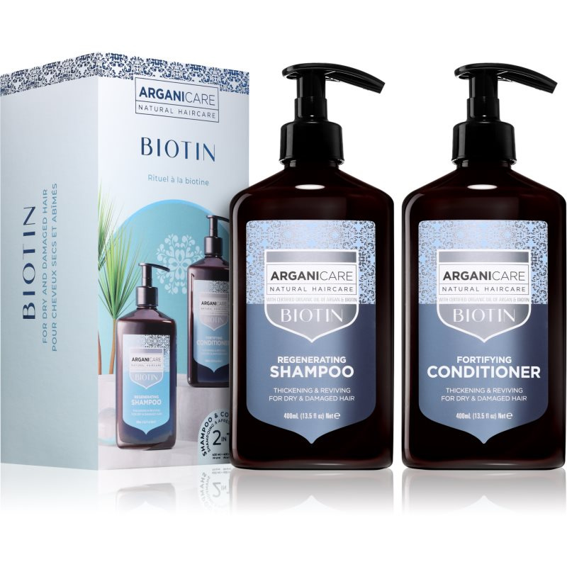 Arganicare Biotin Regenerating Set sada pro posílení vlasů 1 ks