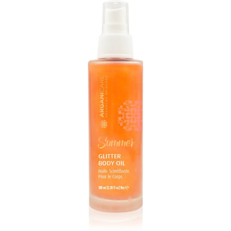 Arganicare Summer Glitter Body Oil třpytivý suchý olej na tělo a vlasy 100 ml