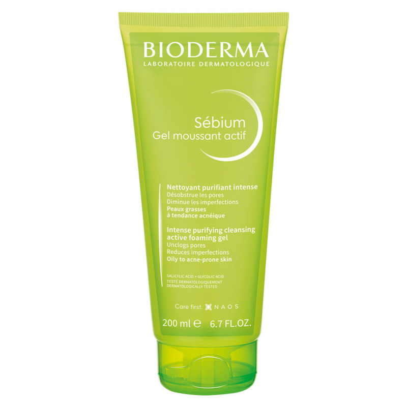 Bioderma Sébium Gel Moussant Actif hloubkově čisticí gel pro mastnou a problematickou pleť 200 ml