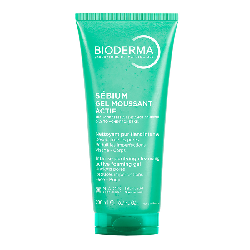 Bioderma Sébium Gel Moussant Actif hloubkově čisticí gel pro mastnou a problematickou pleť 200 ml