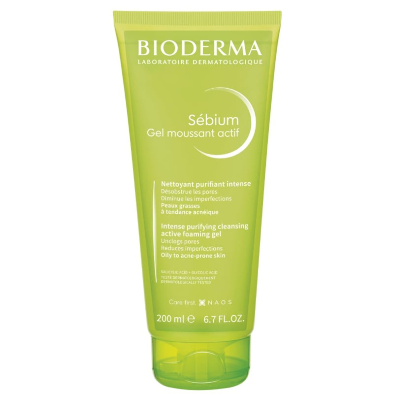 Bioderma Sébium Gel Moussant Actif hloubkově čisticí gel pro mastnou a problematickou pleť 200 ml