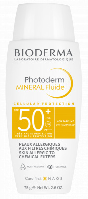 Bioderma Photoderm Mineral Fluid ochranný fluid bez chemických filtrů SPF 50+ 75 g