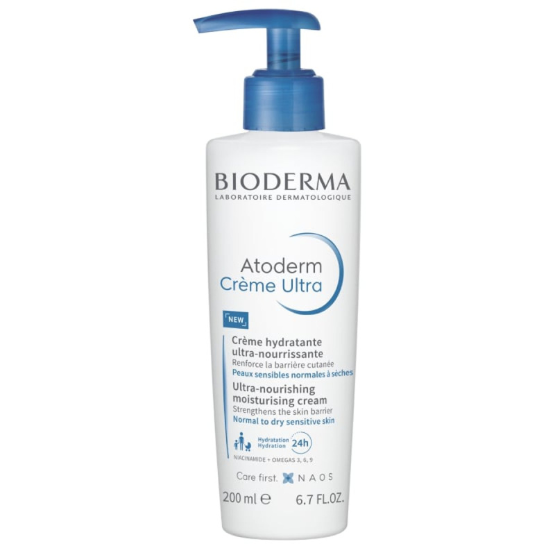 Bioderma Atoderm Créme Ultra vyživující tělový krém pro normální až suchou citlivou pokožku bez parfemace 200 ml