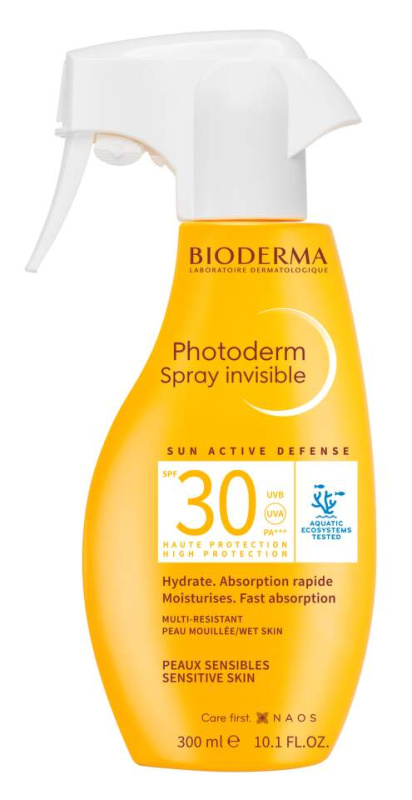 Bioderma Photoderm Sprej SPF 30 osvěžující opalovací sprej na obličej SPF 30 300 ml