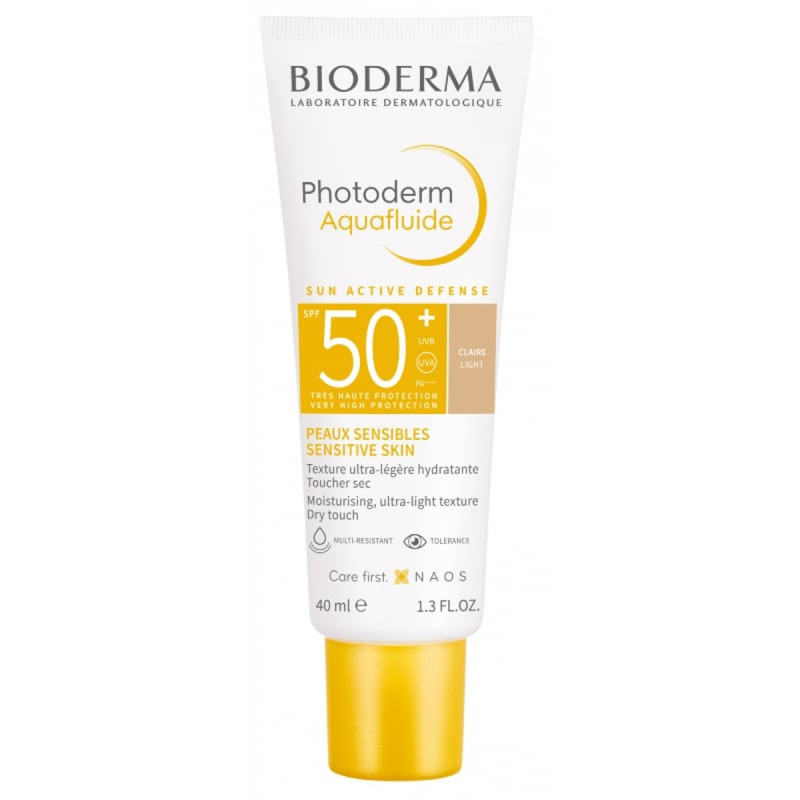 Bioderma Photoderm Aquafluid ochranný tónovaný fluid na obličej SPF 50+ odstín Claire 40 ml