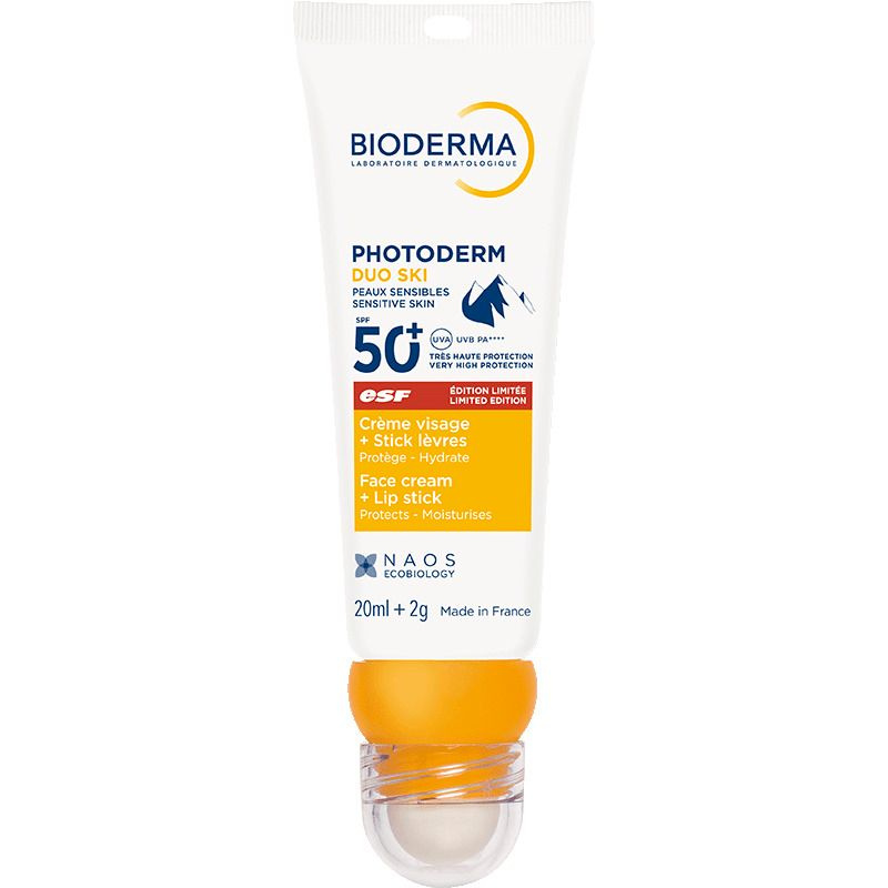 Bioderma Opalovací krém a balzám na rty SPF 50+ Duo Ski 20 ml + 2 g