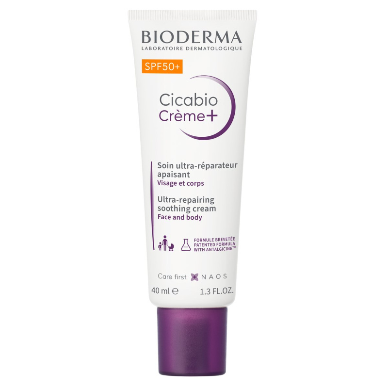 Bioderma Cicabio Créme+ SPF 50+ krém na obličej SPF 50+ 40 ml