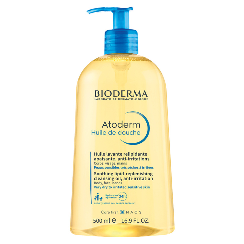 Bioderma Atoderm Sprchový Olej vysoce výživný zklidňující sprchový olej pro suchou a podrážděnou pokožku 500 ml
