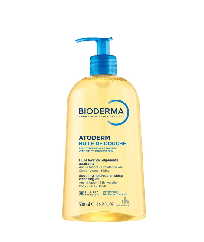 Bioderma Atoderm Sprchový Olej vysoce výživný zklidňující sprchový olej pro suchou a podrážděnou pokožku 500 ml