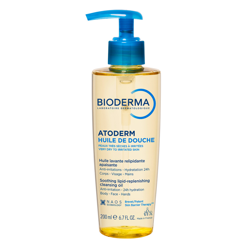 Bioderma Atoderm Sprchový Olej vysoce výživný zklidňující sprchový olej pro suchou a podrážděnou pokožku 200 ml