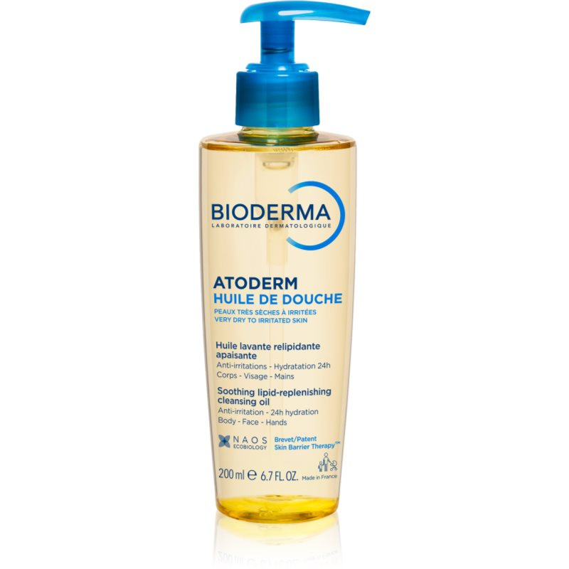 Bioderma Atoderm Sprchový Olej vysoce výživný zklidňující sprchový olej pro suchou a podrážděnou pokožku 200 ml