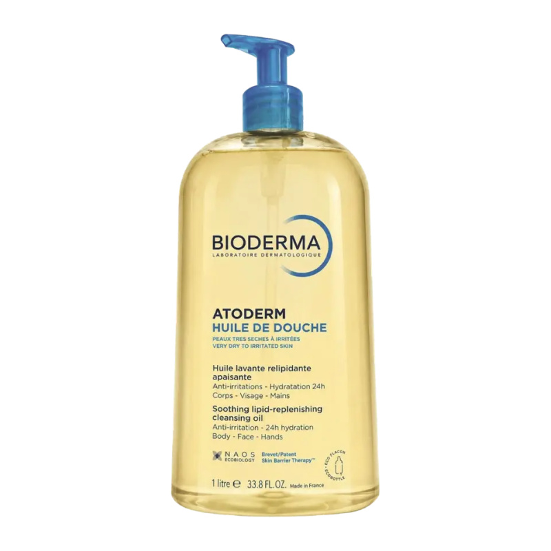 Bioderma Atoderm Sprchový Olej vysoce výživný zklidňující sprchový olej pro suchou a podrážděnou pokožku 1000 ml