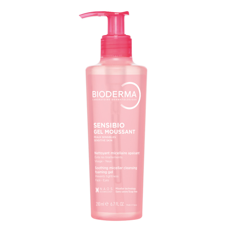 Bioderma Sensibio Gel Moussant jemný zklidňující čisticí a odličovací gel 200 ml