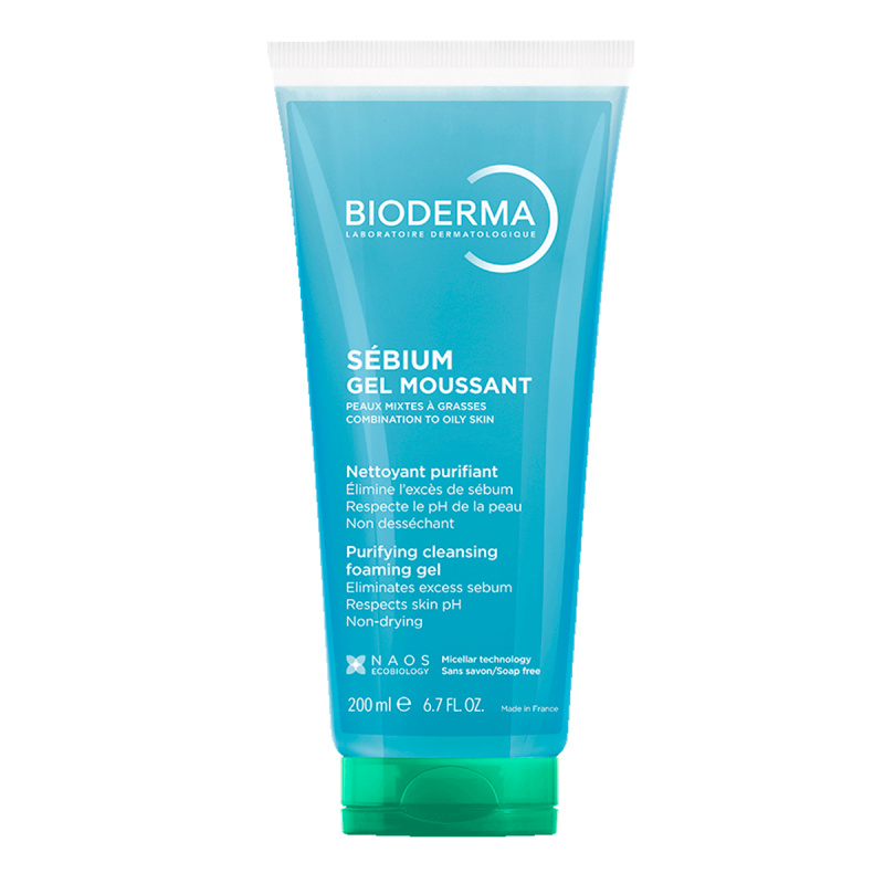 Bioderma Čisticí gel pro smíšenou až mastnou pleť Purifying Cleansing Foaming Gel 200 ml