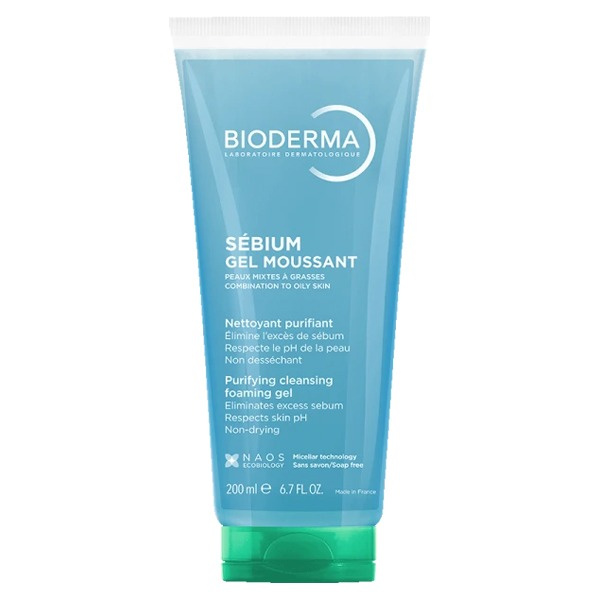 Bioderma Čisticí gel pro smíšenou až mastnou pleť Purifying Cleansing Foaming Gel 200 ml