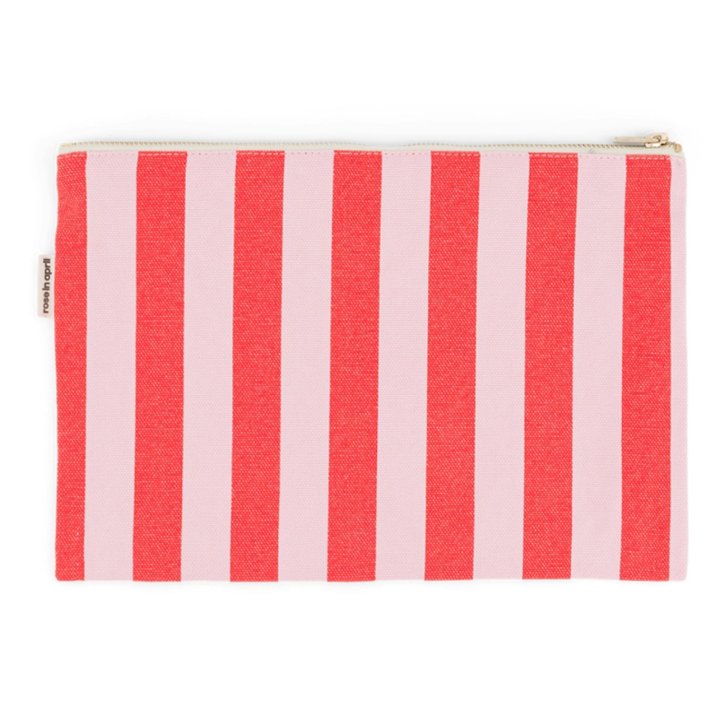 ROSE IN APRIL Pouzdro LILI - Stripes Tomato / Candy Pink