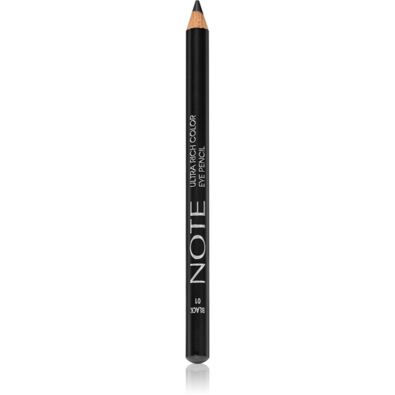Note Cosmetique Ultra Rich Color voděodolná tužka na oči odstín 01 Black 1,1 g
