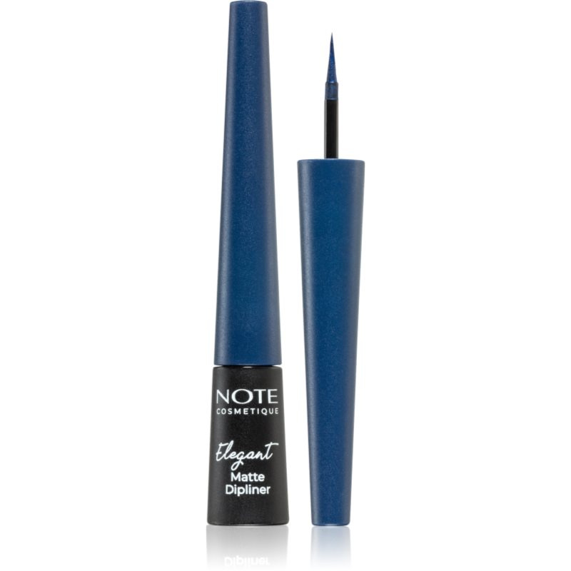 Note Cosmetique Elegant Matte Dipliner tekuté linky na oči s matným finišem odstín 03 Navy Blue 2.5 ml