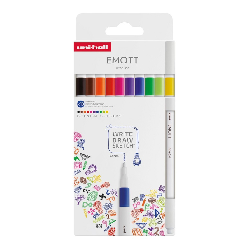 Liner UNI EMOTT 0,4 mm - sada 10 barev ESSENTIAL