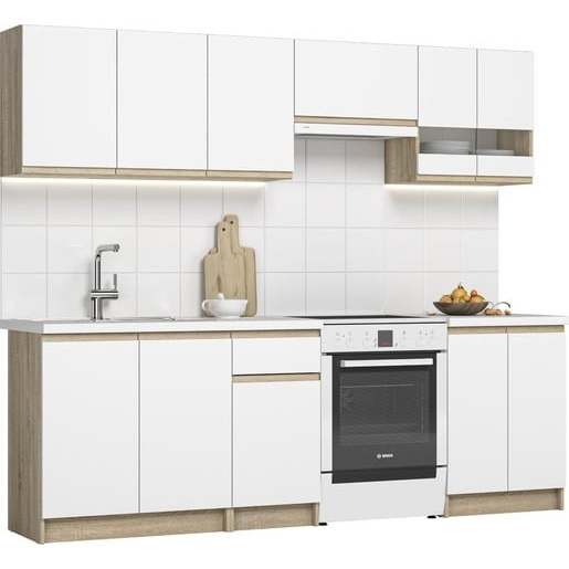 Kuchyňská linka Naturel Katarina LUX 2,4 m Oak KSETKATARINAO