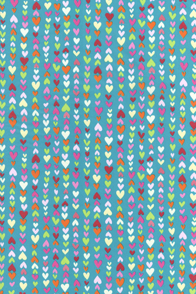 Papír Décopatch (1ks) Tyrkysový se srdíčky