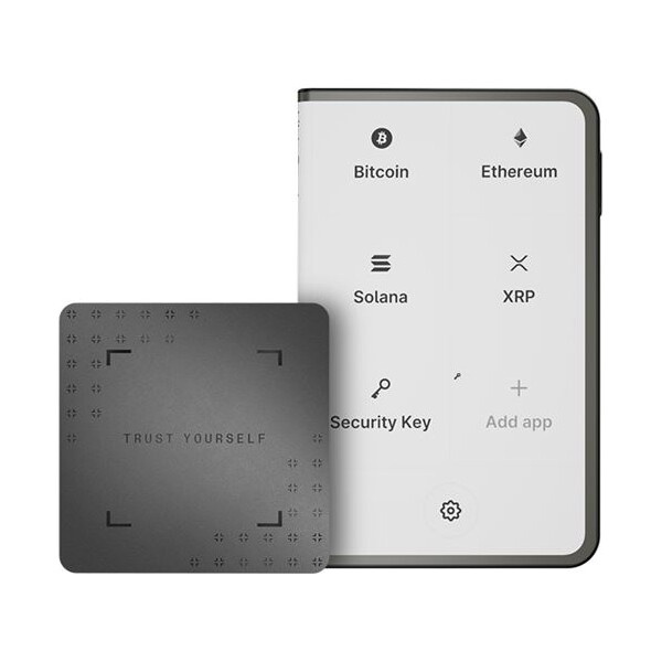 Ledger Stax krypto peněženka s Recovery Key (iOS/Android/MacOS/Windows/Linux)