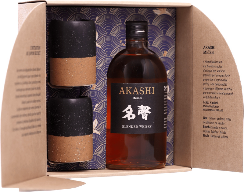 Akashi Meisei 0,5l + 2 sklenice 40%
