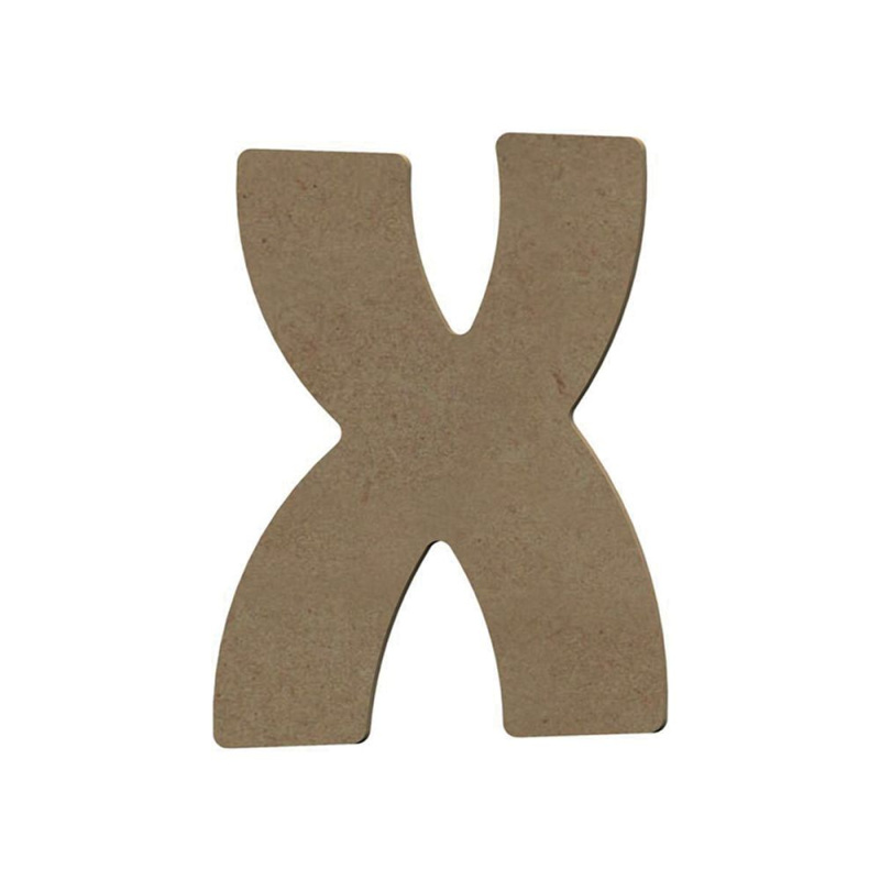 Gomille Dřevěný výřez k dekoraci Gomille, 8 cm - Abeceda - VYBERTE PÍSMENO - Dřevěný výřez k dekoraci Gomille, 8 cm - Písmeno X