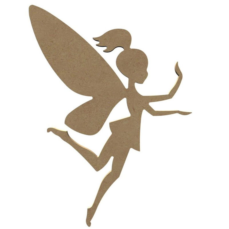 Gomille Dřevěný výřez k dekoraci Gomille, 22x28 cm - Víla, velká