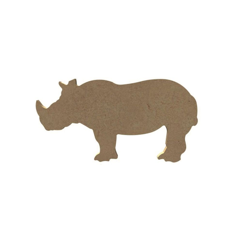 Dřevěný výřez k dekoraci Gomille, 15 x 8 cm – nosorožec Aladine