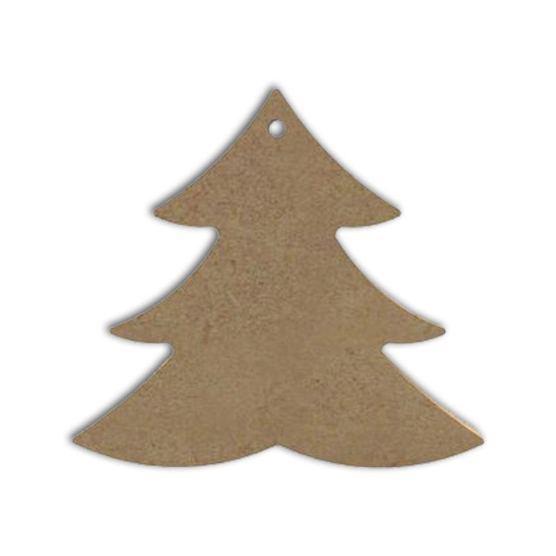 Gomille Dřevěný výřez k dekoraci Gomille, závěsný, 10x10 cm - Stromeček