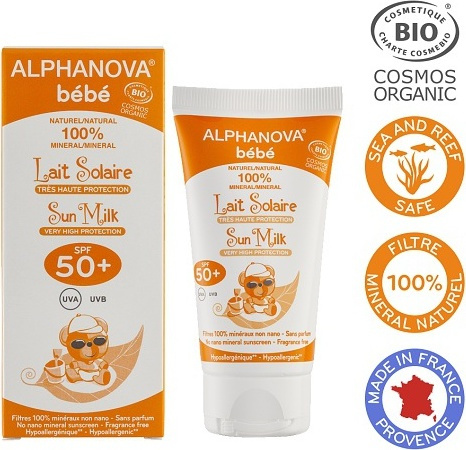 Alphanova Opalovací krém pro miminka SPF 50+, 50 ml BIO