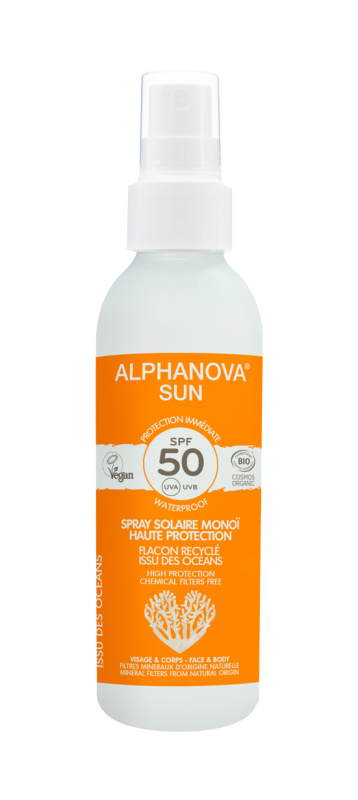 Alphanova Opalovací krém ve spreji rodinný SPF 50 125g