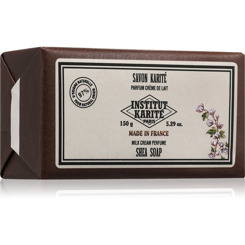 Institut Karité Paris Milk Cream Shea Soap tuhé mýdlo s bambuckým máslem Milk Cream 150 g