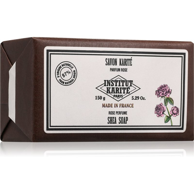 Institut Karité Paris Rose Shea Soap tuhé mýdlo s bambuckým máslem 150 g