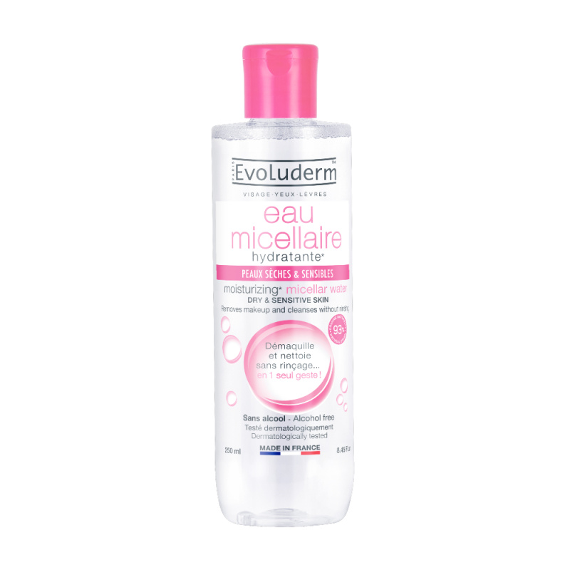 Evoluderm Micelární voda pro suchou a citlivou pleť 250 ml
