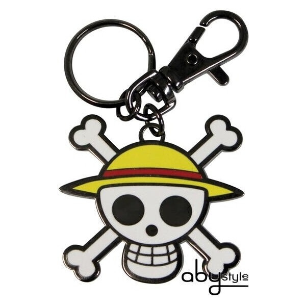 Přívěsek na klíče ONE PIECE SKULL Šedá