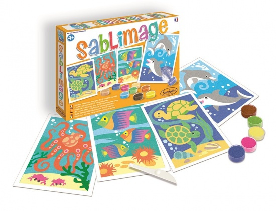 Sablimage: Pískové obrázky - Ryby a delfíni Montessori