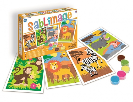 Sablimage: Pískové obrázky - Africká zvířata Montessori