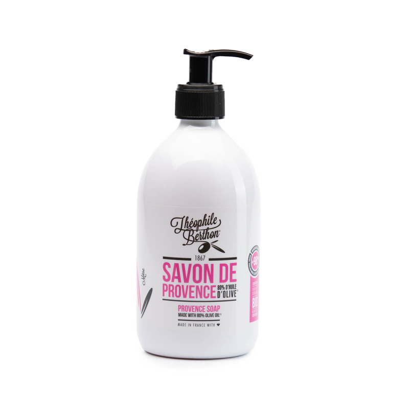 Théophile Berthon Savon de Provence přírodní tekuté mýdlo s olivovým olejem pro obličej a tělo- ostružina, 500ml