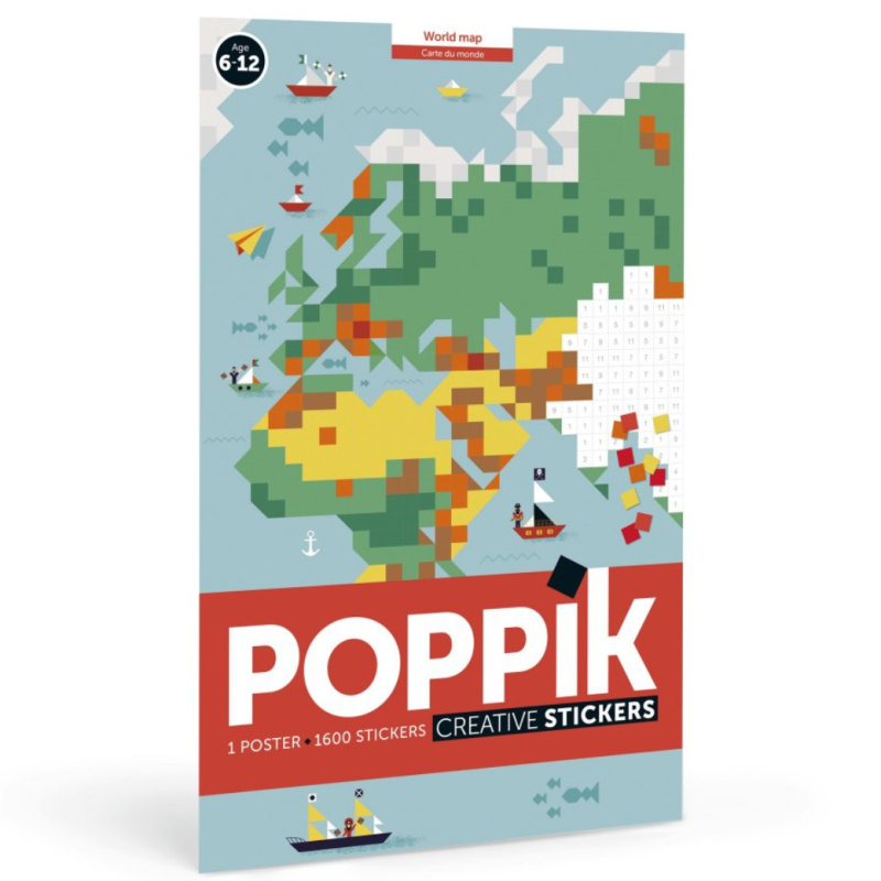Samolepkový plagát Mapa sveta - hra z kategorie Vzdělávací hry