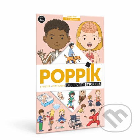 ĽUDSKÉ TELO - vzdelávací samolepkový plagát - hra z kategorie Vzdělávací hry