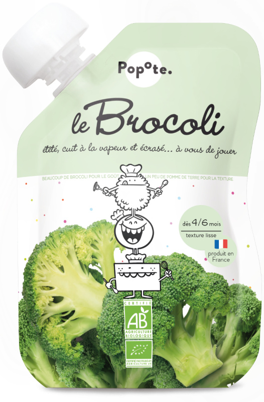 POPOTE Zeleninová kapsička brokolice od 8.měsíců BIO 120 g
