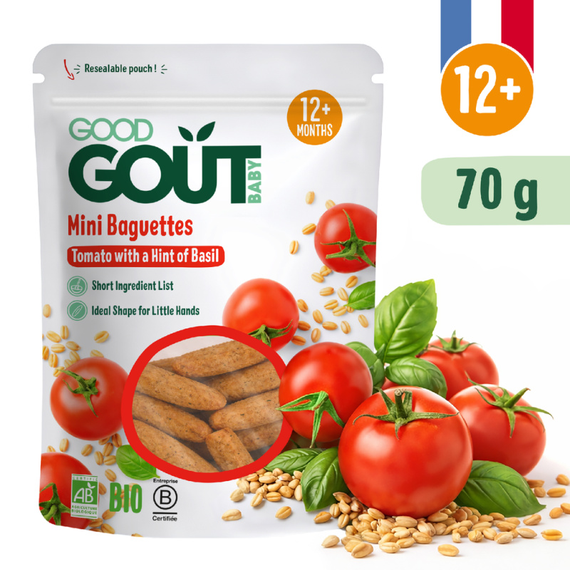 Good Gout BIO Mini bagetky s rajčátky (70 g)